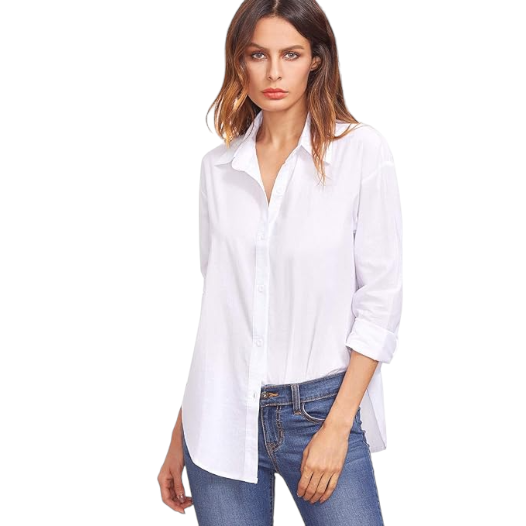 White Oversized Classic Button Down Shirt