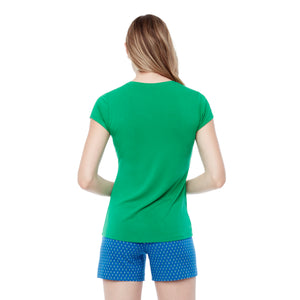 Emerald Marylyn V-Neck T- Shirt-Veri Peri