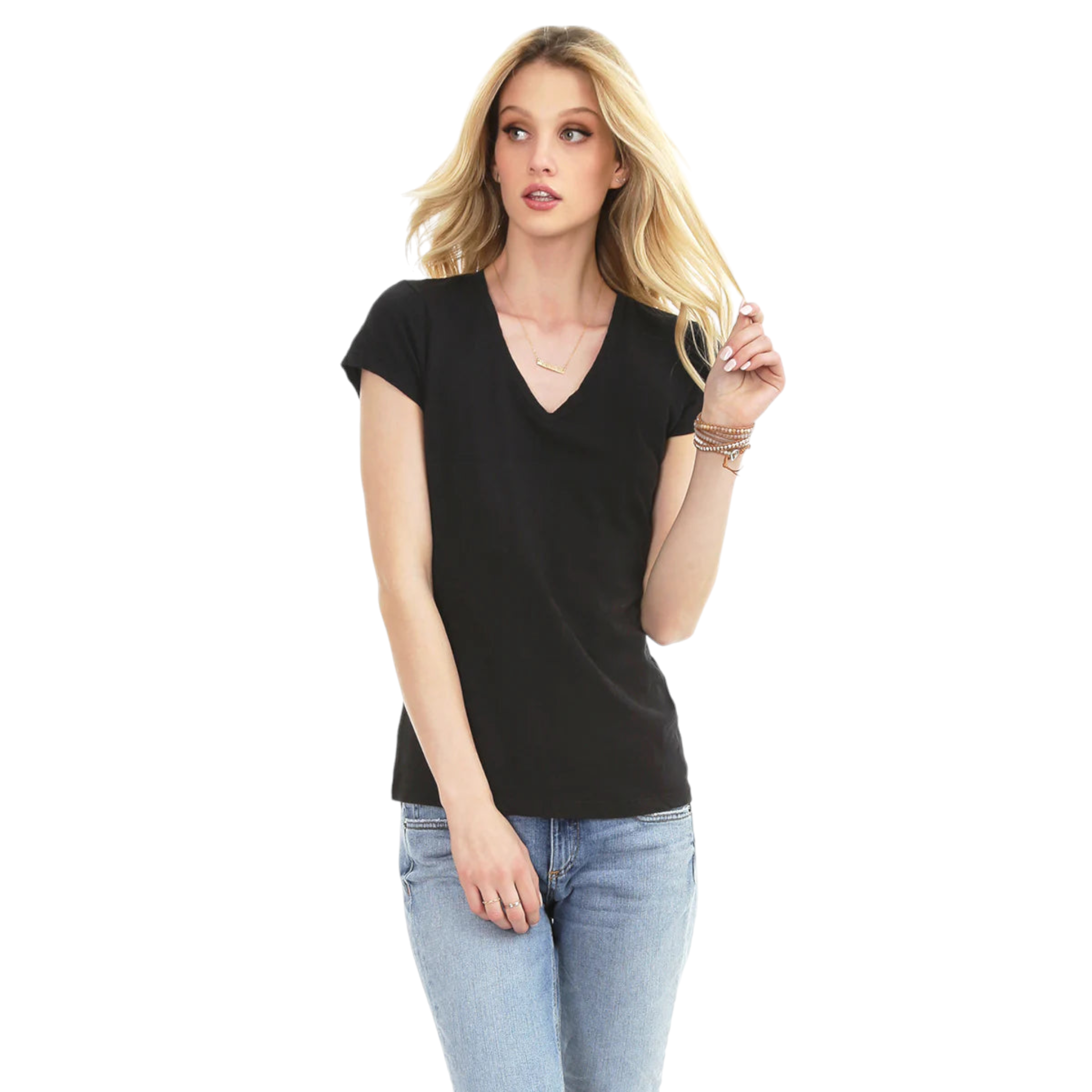 Fitted V-Neck T-Shirt