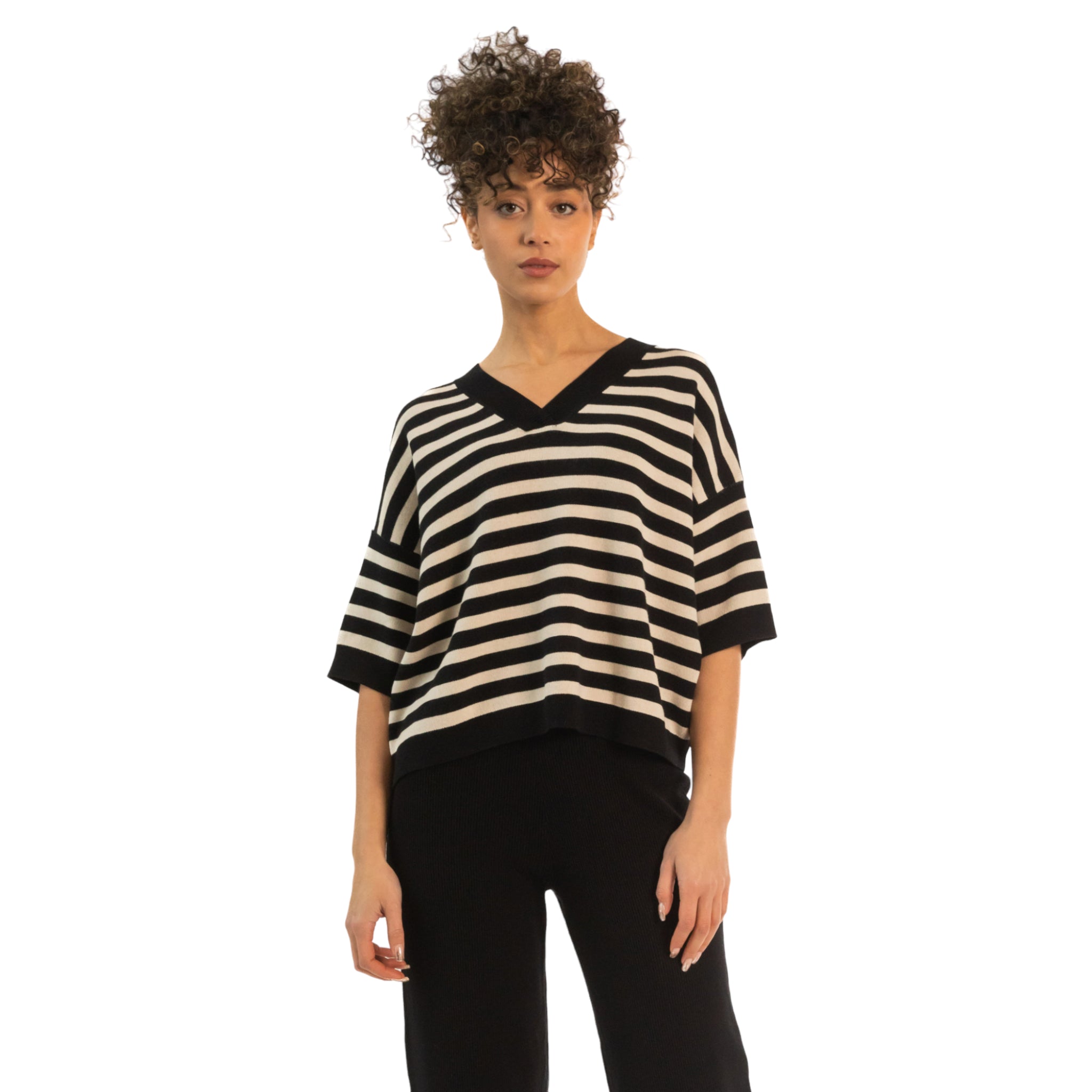 Boxy v neck sales sweater