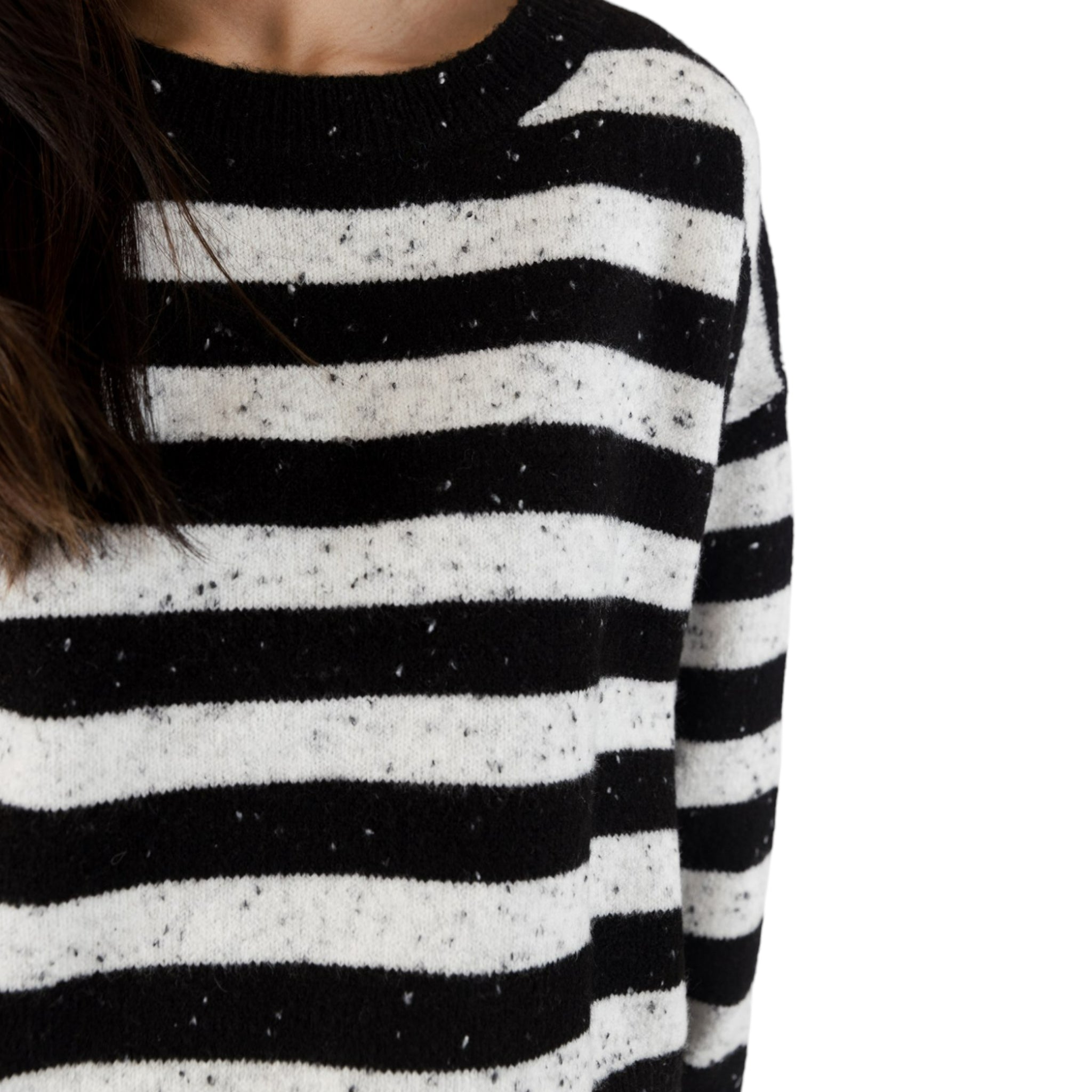 Jessie Flecked Striped Sweater-Veri Peri