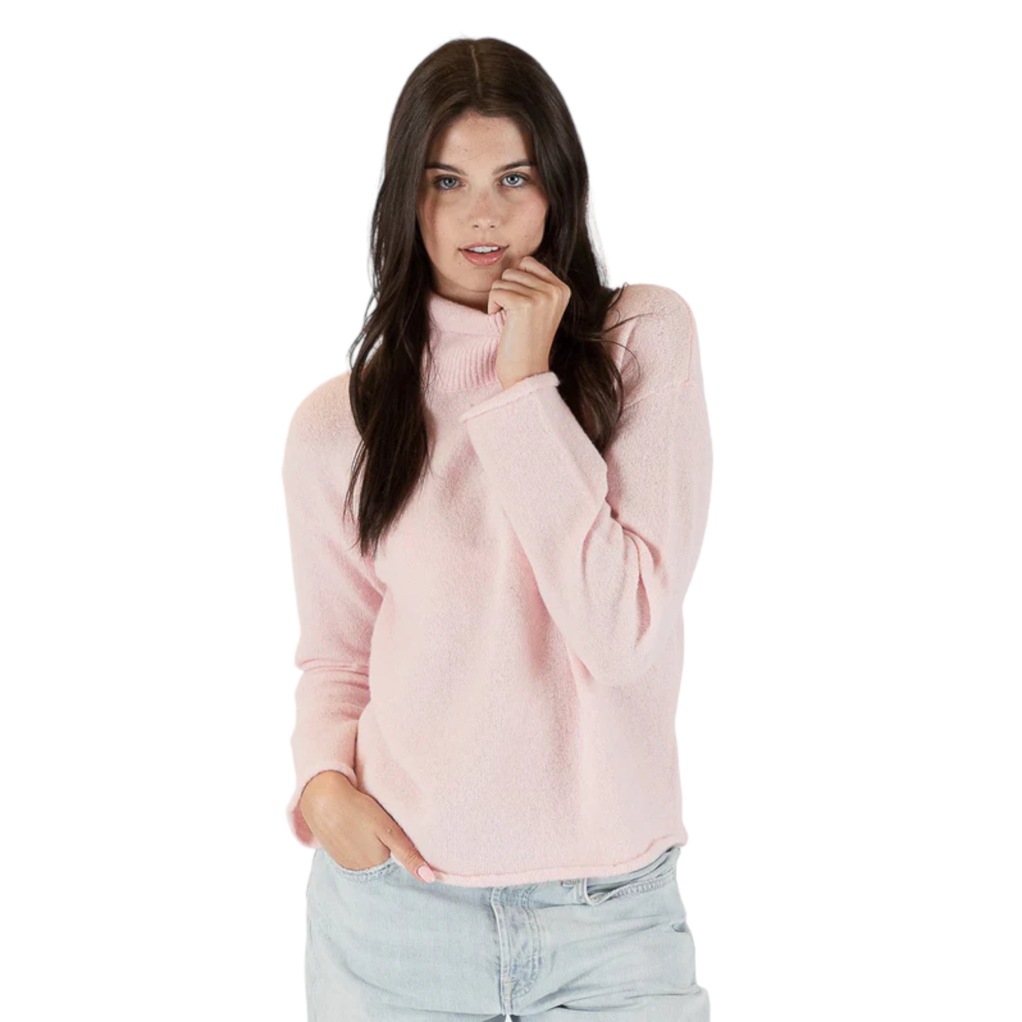 Mila Eco Lightweight Mockneck Sweater-Veri Peri