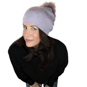 Apparel & Accessories - Evelyn Beanie- Lavender