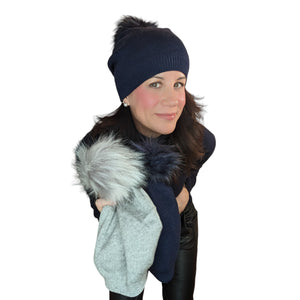 Apparel & Accessories - Evelyn Beanie- Navy