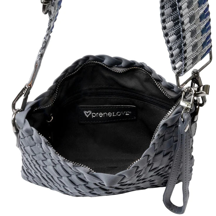Charlotte Handwoven Crossbody Bag in Charcoal-Veri Peri
