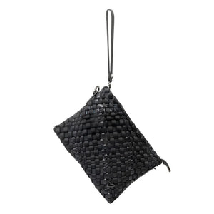 Charlotte Handwoven Crossbody Bag in Black and Metallic-Veri Peri